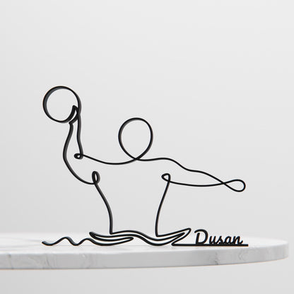 Anatolian Gift BoxWater Polo Player - Customized Line Art Figure
