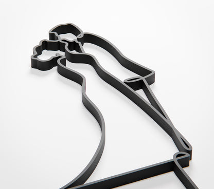 Anatolian Gift BoxWedding Cake Topper - Line Art Figure