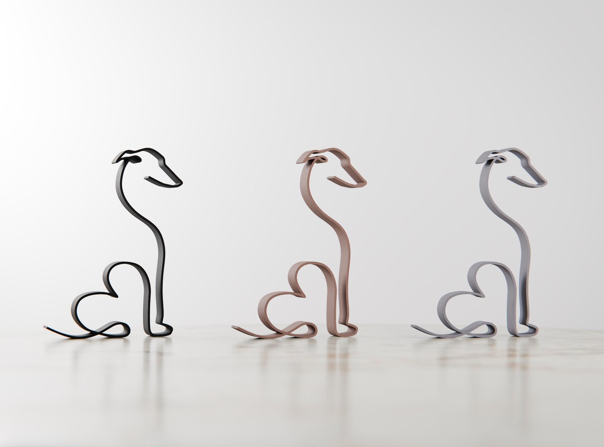 Anatolian Gift BoxWhippet Dog Dog 23 - Line Art Figure