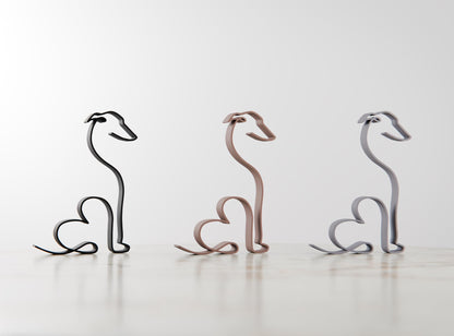 Anatolian Gift BoxWhippet Dog Dog 23 - Line Art Figure