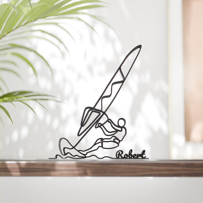 Anatolian Gift BoxWindsurfer - Customized Line Art Figure