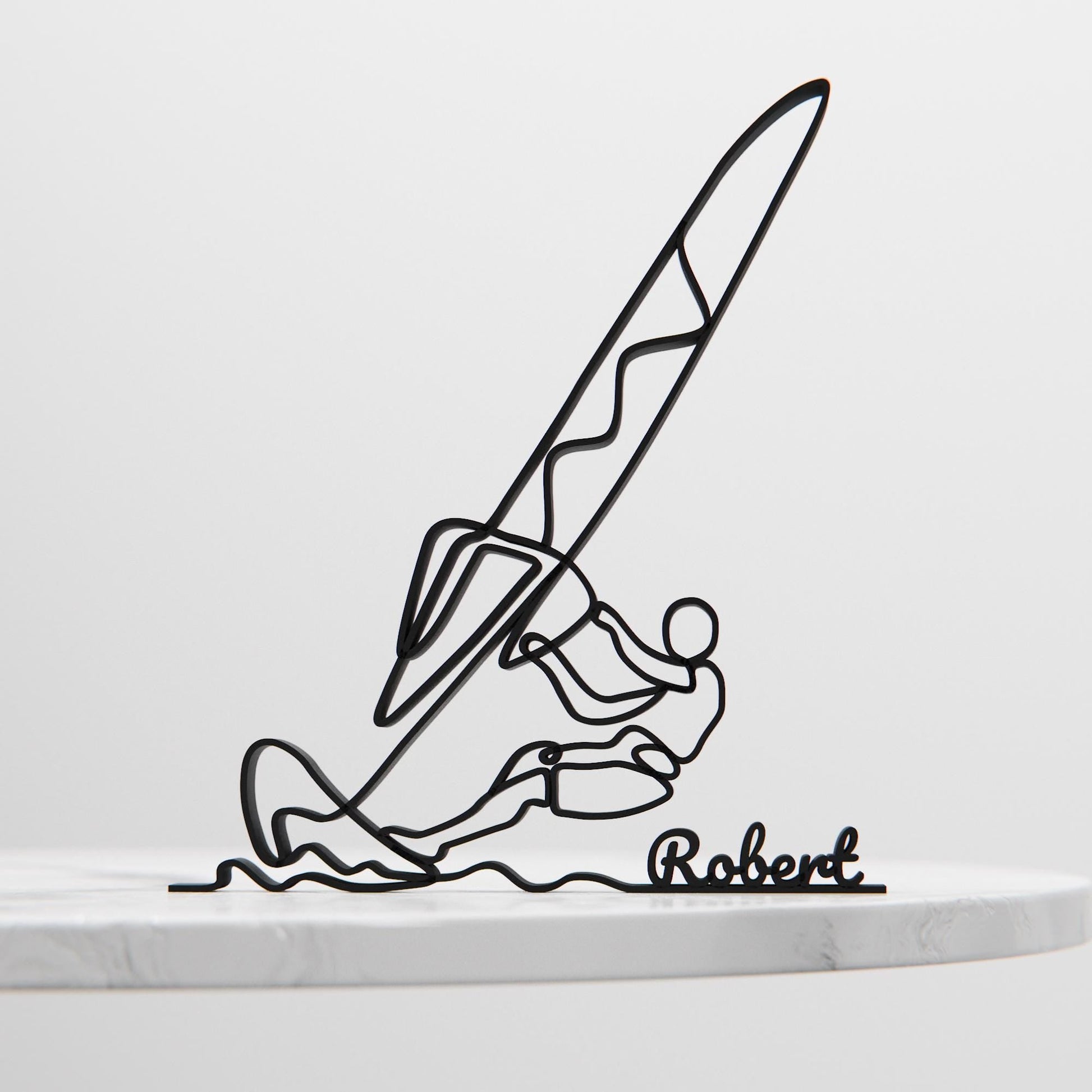 Anatolian Gift BoxWindsurfer - Customized Line Art Figure