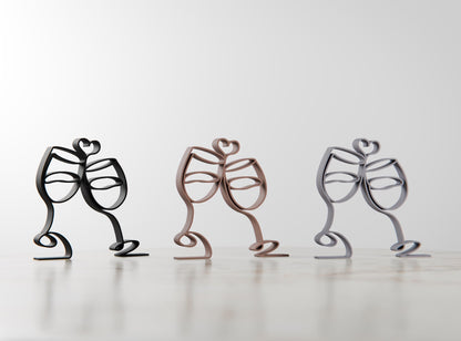 Anatolian Gift BoxWine Glasses - Customized Line Art Figure