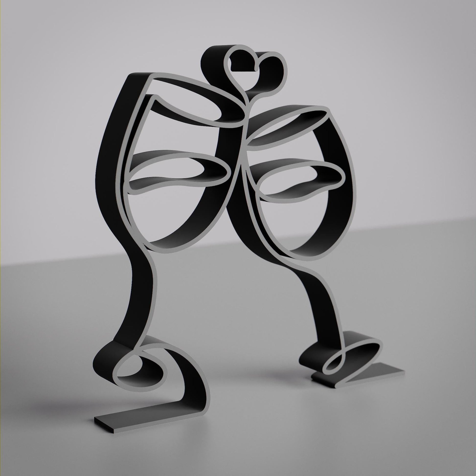 Anatolian Gift BoxWine Glasses - Customized Line Art Figure