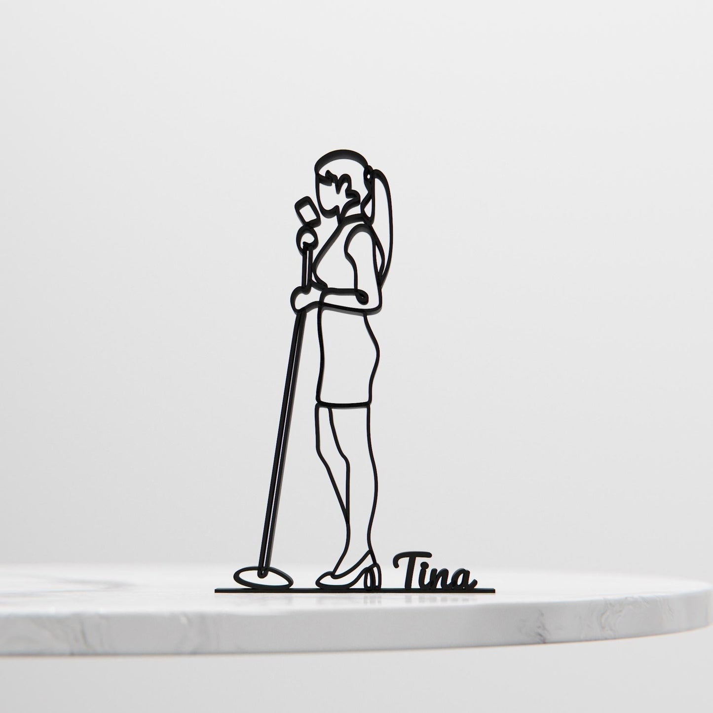 Anatolian Gift BoxWoman Vocalist - Customized Line Art Figure