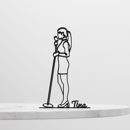 Anatolian Gift BoxWoman Vocalist - Customized Line Art Figure