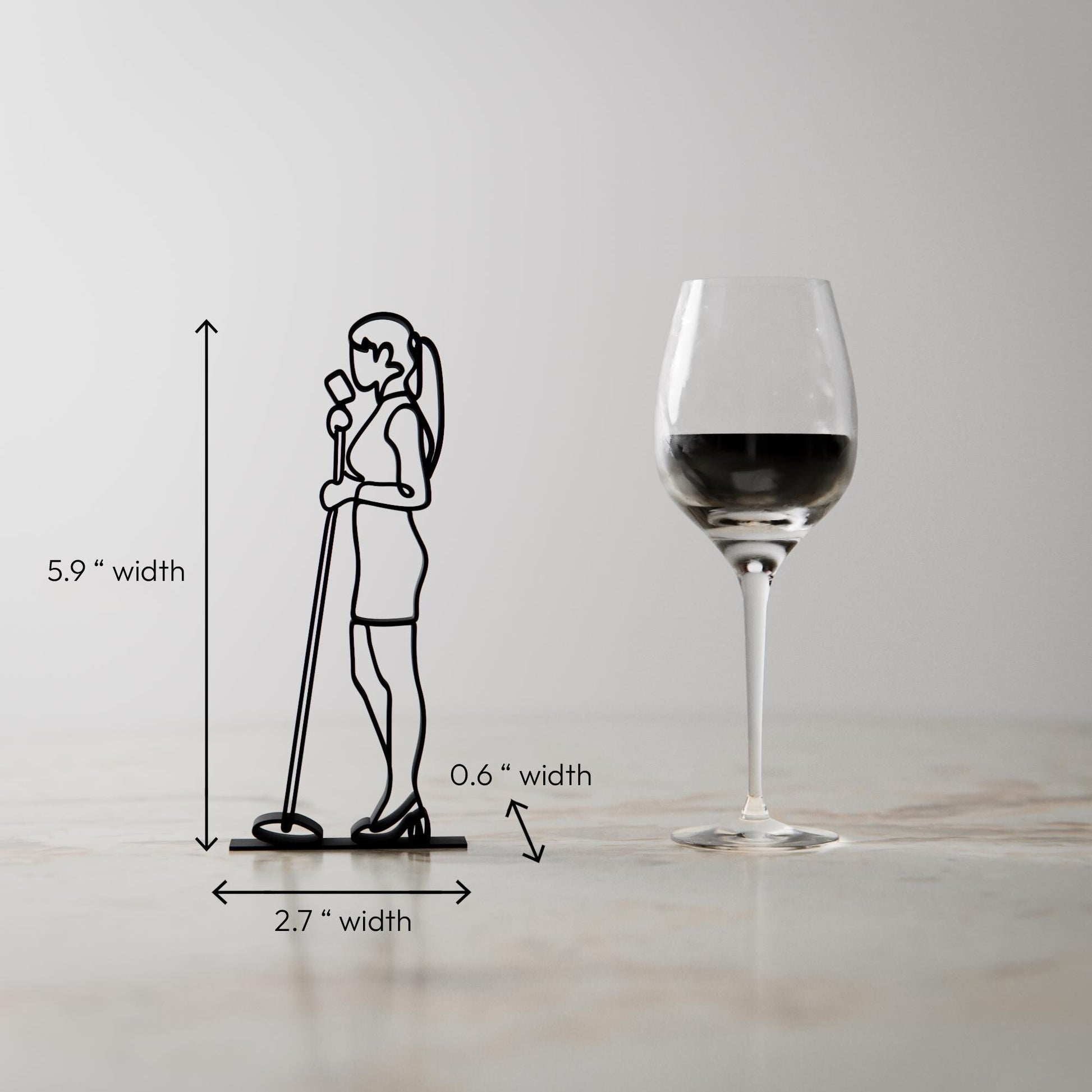 Anatolian Gift BoxWoman Vocalist - Customized Line Art Figure