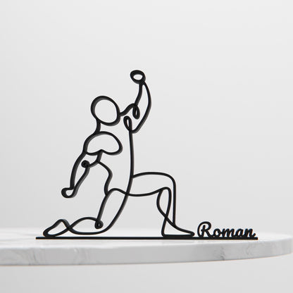 Anatolian Gift BoxWrestler - Customized Line Art Figure