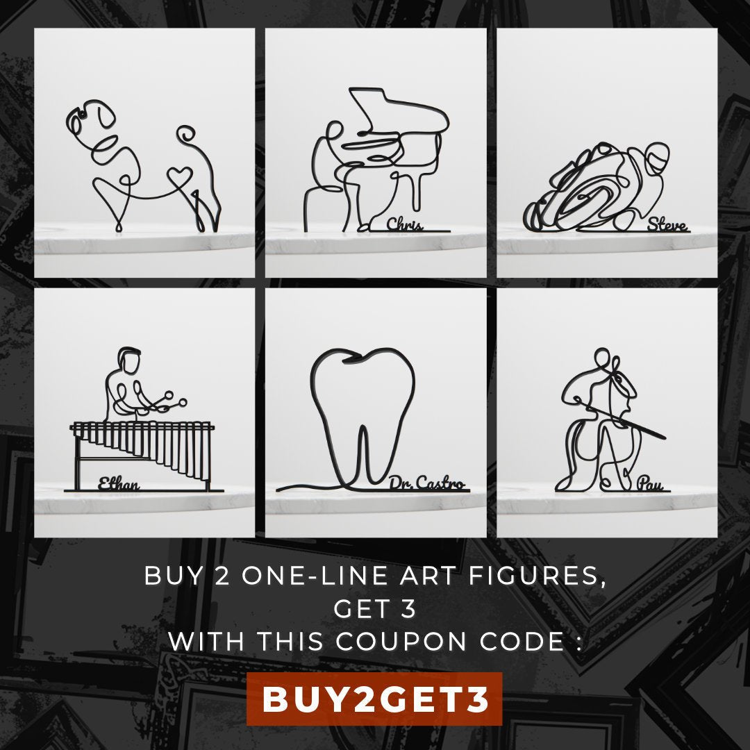 Anatolian Gift BoxWrestler - Customized Line Art Figure