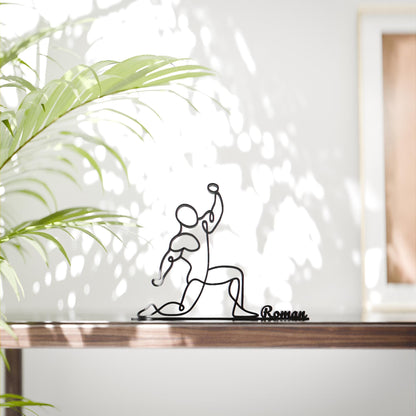 Anatolian Gift BoxWrestler - Customized Line Art Figure