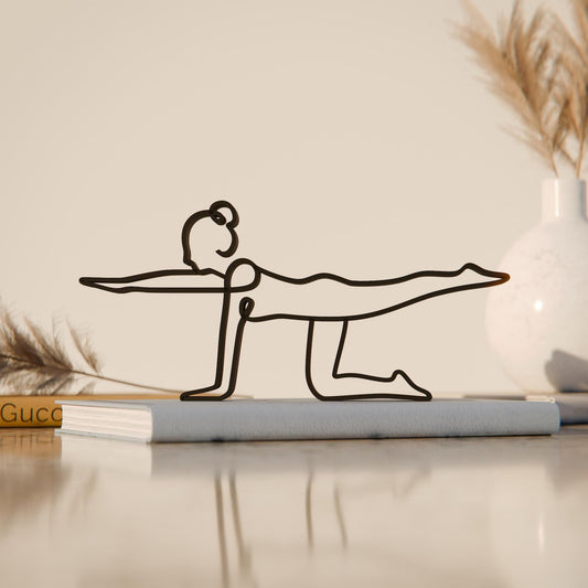 Anatolian Gift BoxYoga Balancing Table Pose - Line Art Figure