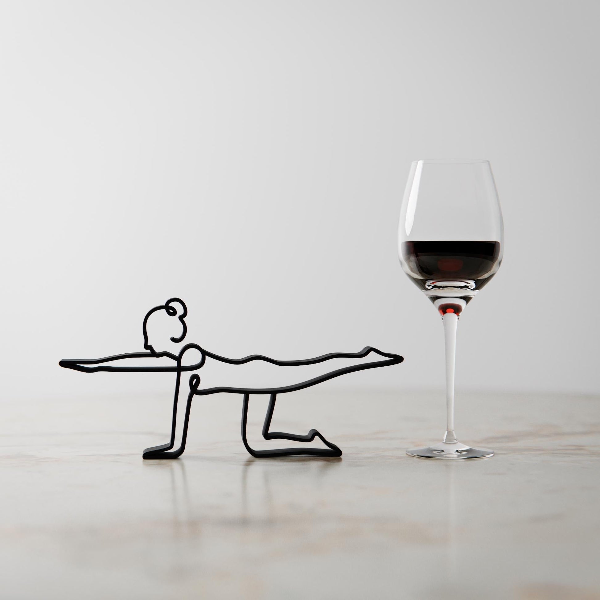 Anatolian Gift BoxYoga Balancing Table Pose - Line Art Figure