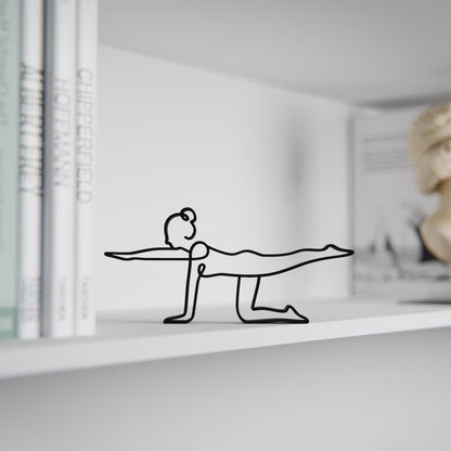 Anatolian Gift BoxYoga Balancing Table Pose - Line Art Figure