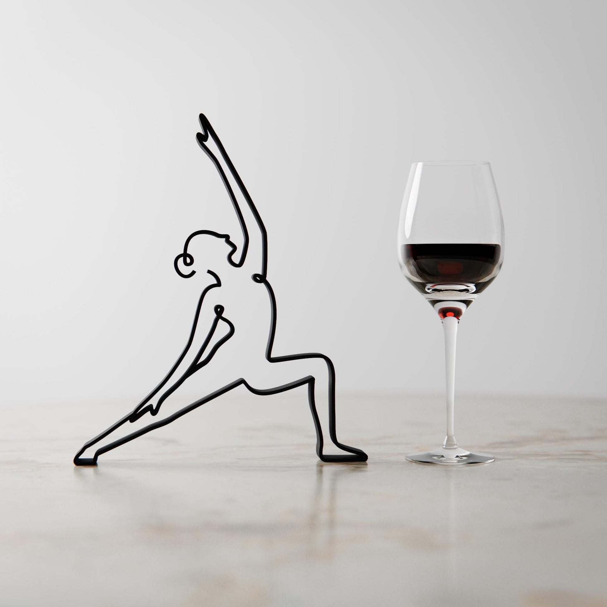 Anatolian Gift BoxYoga Reverse Warrior Pose - Line Art Figure