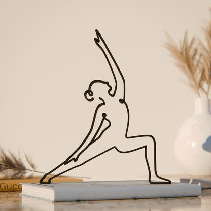 Anatolian Gift BoxYoga Reverse Warrior Pose - Line Art Figure