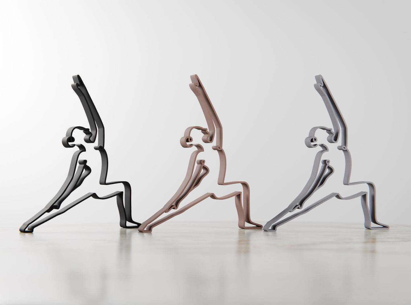 Anatolian Gift BoxYoga Reverse Warrior Pose - Line Art Figure