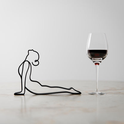 Anatolian Gift BoxYoga Upward Facing Dog Pose - Line Art Figure