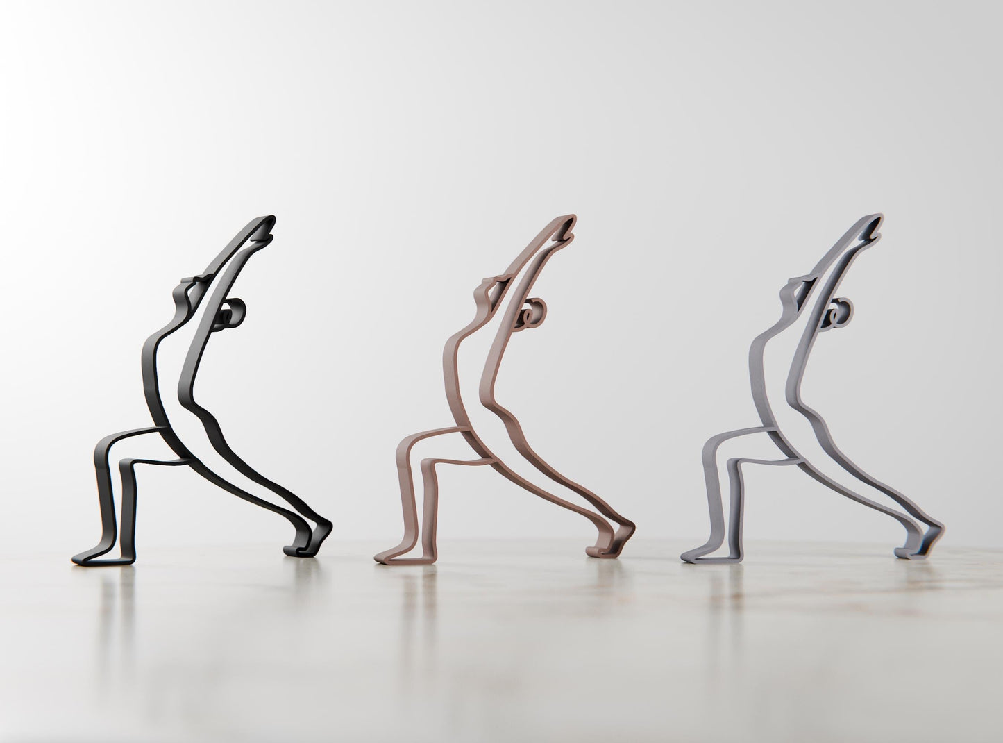 Anatolian Gift BoxYoga Warrior Pose - Line Art Figure