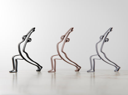 Anatolian Gift BoxYoga Warrior Pose - Line Art Figure