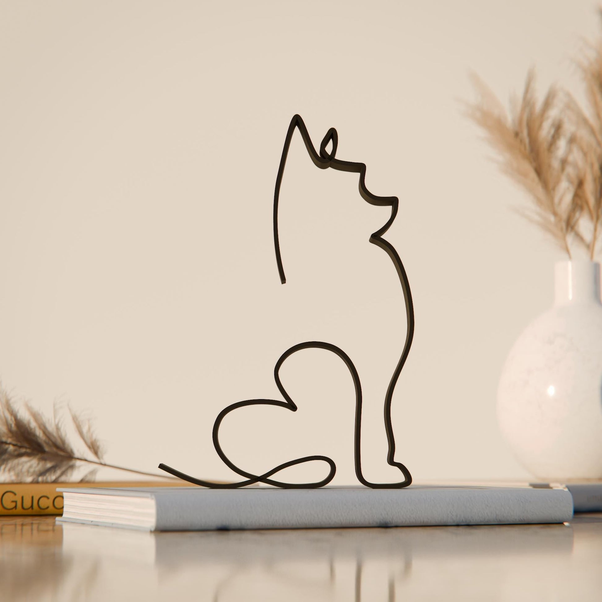 Anatolian Gift BoxYorkshire Terrier Dog 09 - Line Art Figure