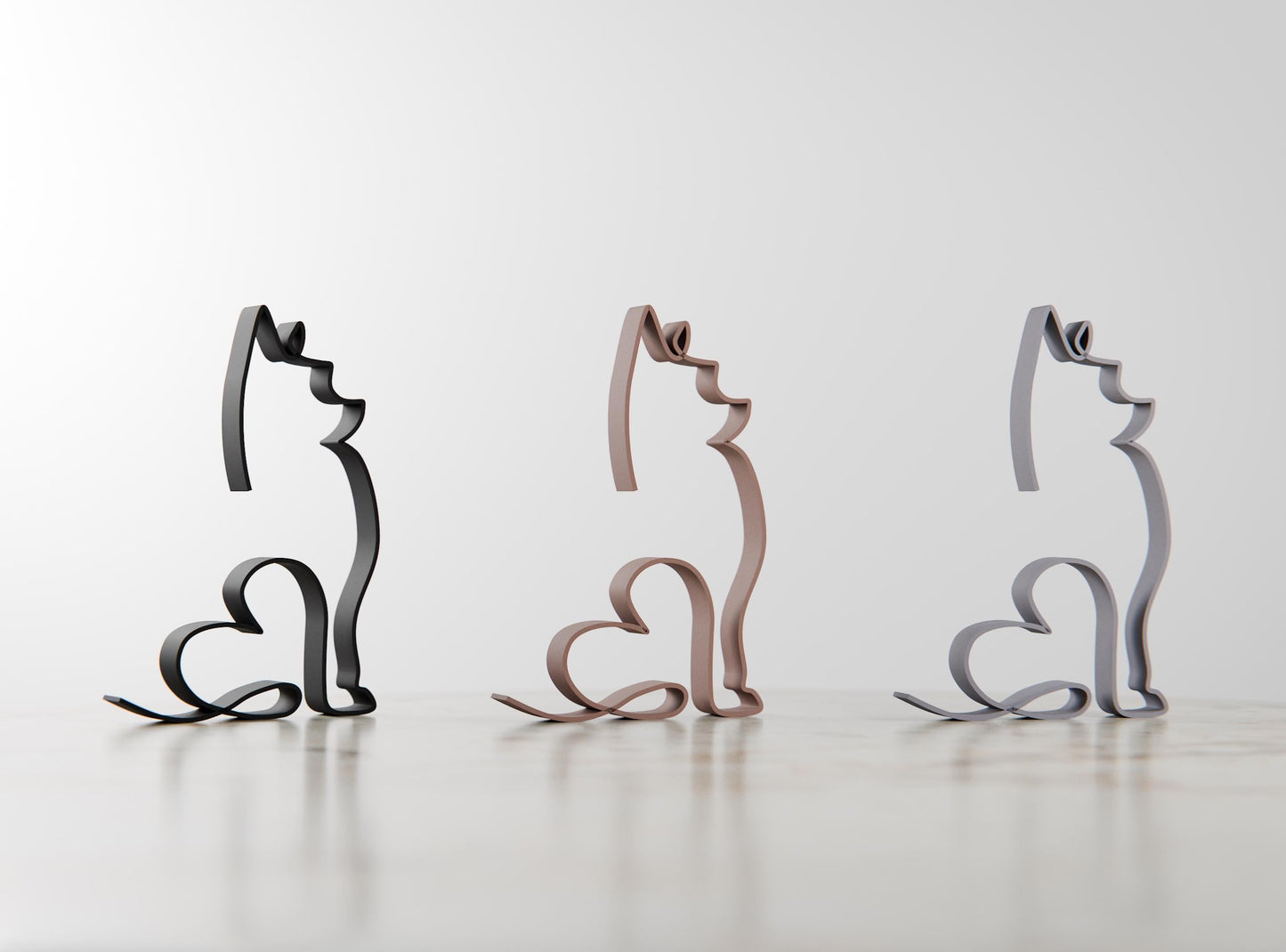 Anatolian Gift BoxYorkshire Terrier Dog 09 - Line Art Figure